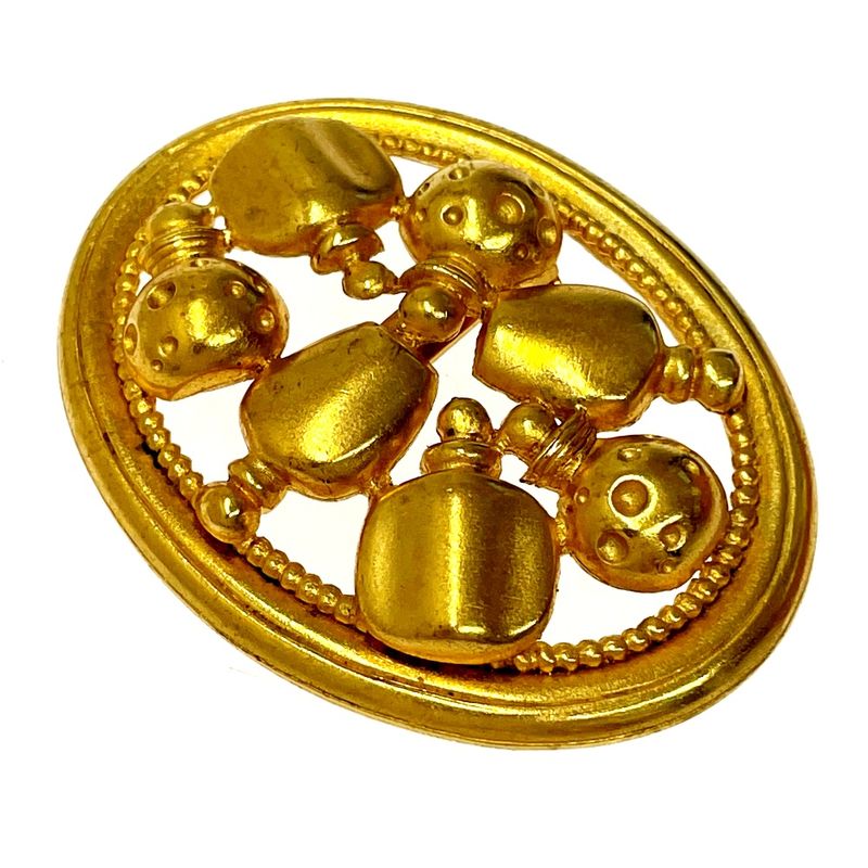 Christian Dior GP Parfums Perfume Motif Brooch Gold 350204 Brooch