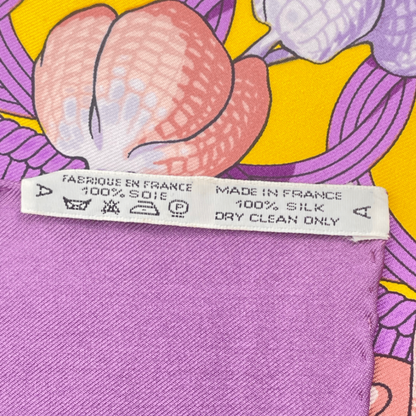 Hermes Scarf Carre 90 Floral Pattern Orchid Phalaenopsis Orchid Purple Touvenirs