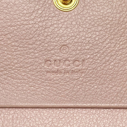 Gucci GG Supreme Bifold Card Case Wallet 701489 Pink Ice Cream Wallet