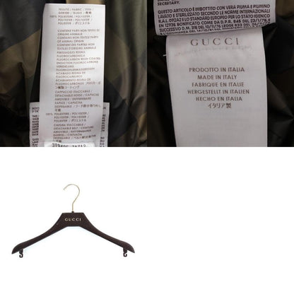 Gucci Beaver Fur Ggleather Patch Belted Down Coat Outerwear 319495 Black 36