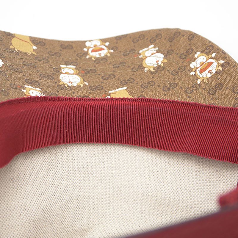 Gucci Doraemon Cap 648845 Brown And Red