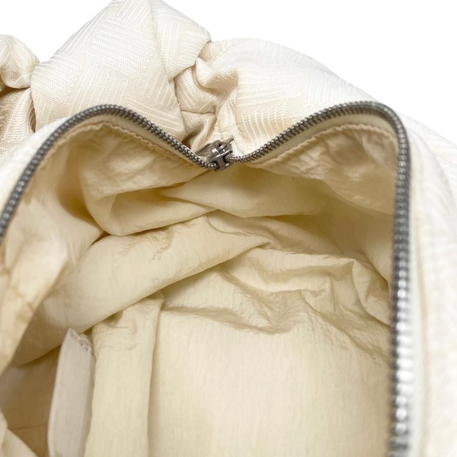 Bottega Veneta Handbag Double Knot 629635 Ivory White Silver Hardware Bottega