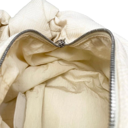 Bottega Veneta Handbag Double Knot 629635 Ivory White Silver Hardware Bottega