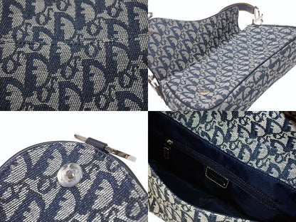 Dior Trotter Line Saddle Bag Navy Silver — view 7