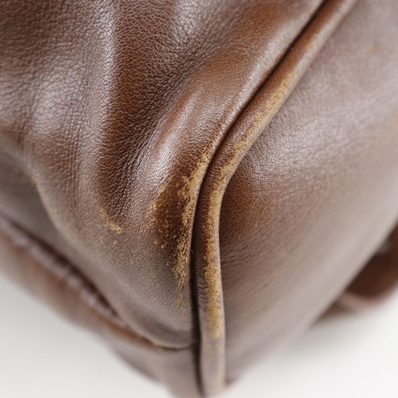 Gucci Bamboo Handle Old Gucci Backpack Leather Brown Women's Backpack And