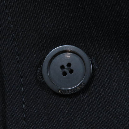 Balenciaga 623044 100% Wool Power Shoulder Tailored Jacket Black 34 Hanger Made