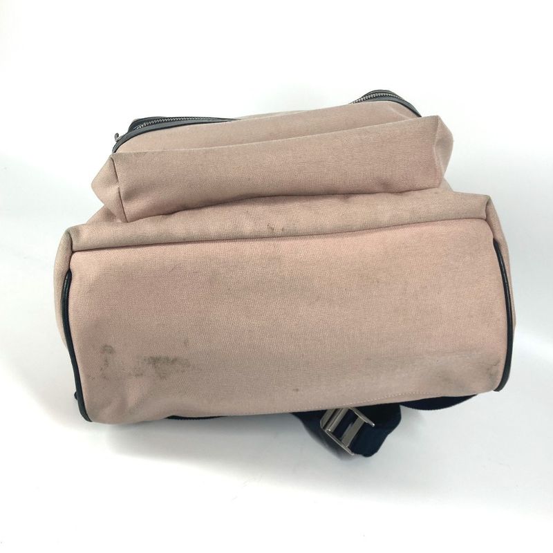 Saint Laurent Paris Backpack Sac Logo 326865 Canvas/leather Pink Beige