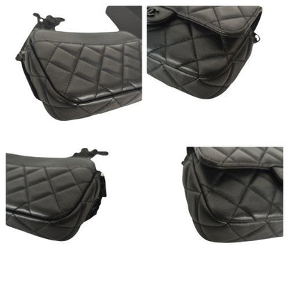 Chanel Shoulder Bag Lamb Shoulder Wallet Phone Case Black
