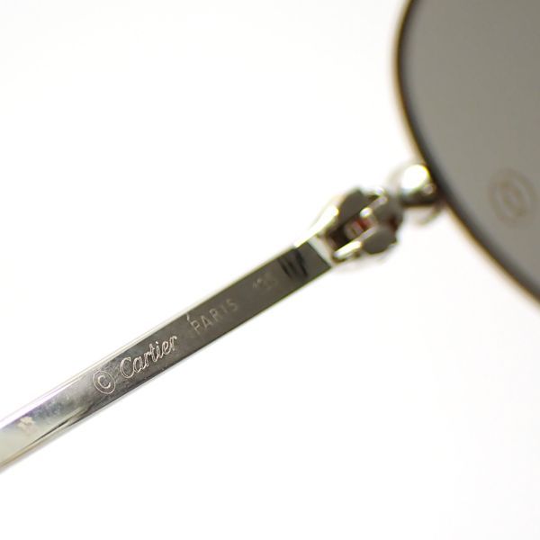 Cartier Trinity Sunglasses 52□21 135 Round Silver Frame None Case And Cloth