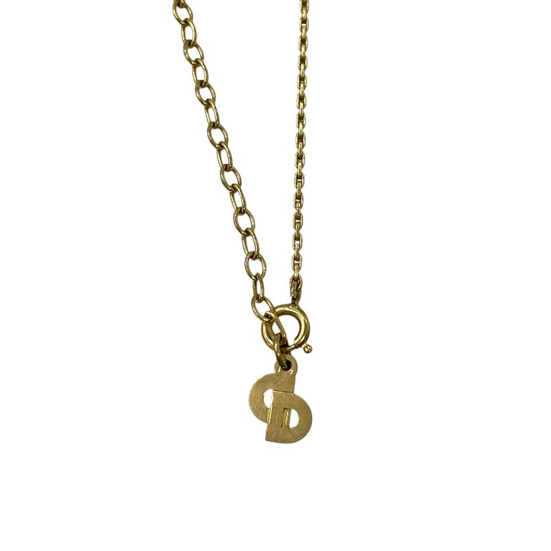 Christian DIOR Necklace Gold Plated Gold Plated CD Logo Gold