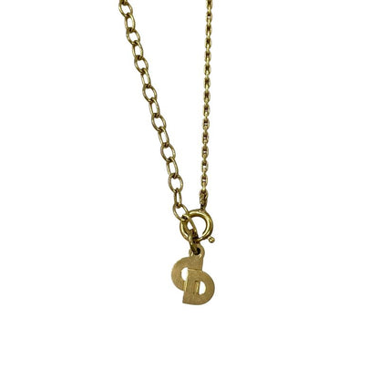 Christian DIOR Necklace Gold Plated Gold Plated CD Logo Gold