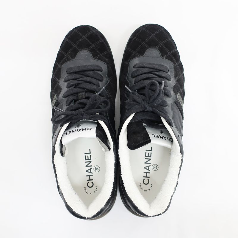 Chanel Sneakers - Low Cut Black Notation Size 41 Equivalent To 25.5cm