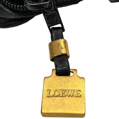 Loewe Black Leather Bag Clutch Bag Second Bag Men's