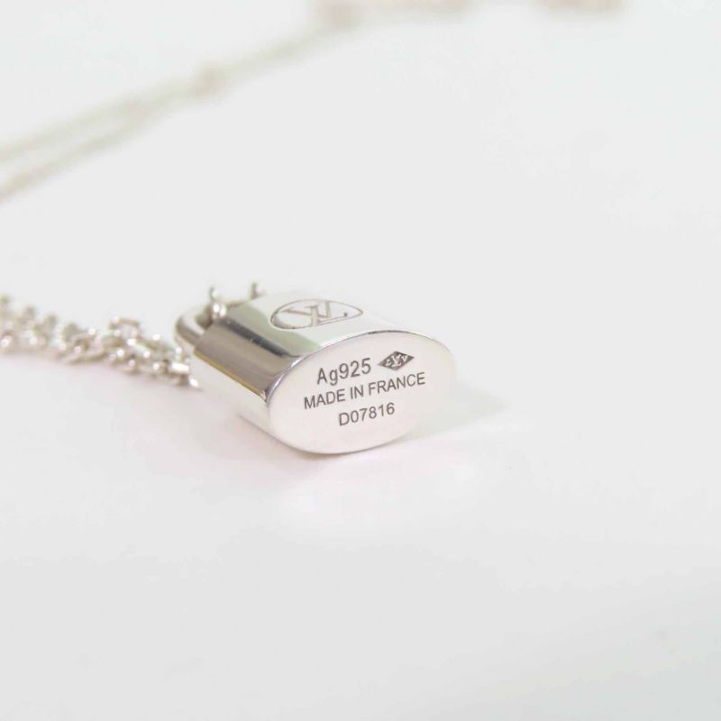 Louis Vuitton Q93559 Pendentif Lockit Necklace Pendant Ag925 Silver With Box