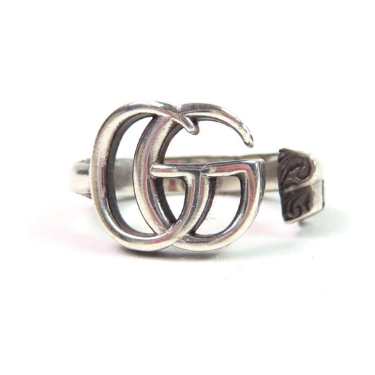 Gucci 627760 Double G Key Motif Ring Arabesque Ring Ag925 Silver 10 Made In