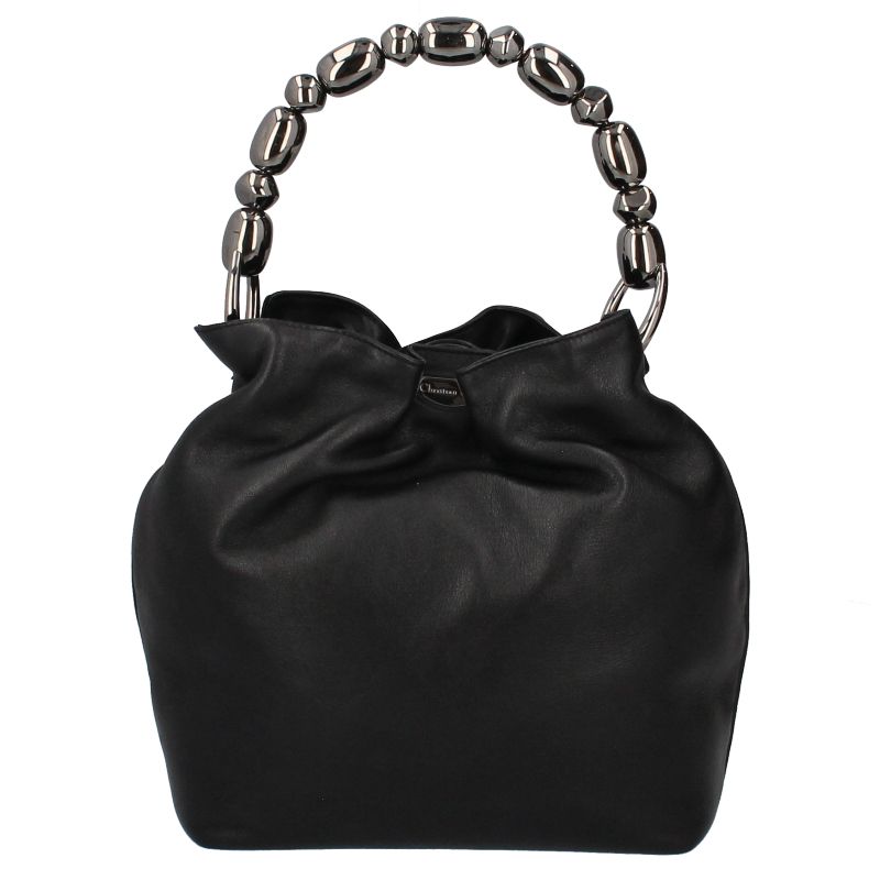 Dior Maris Pearl Handbag Leather Women's Handbag Black Excellent Condition
