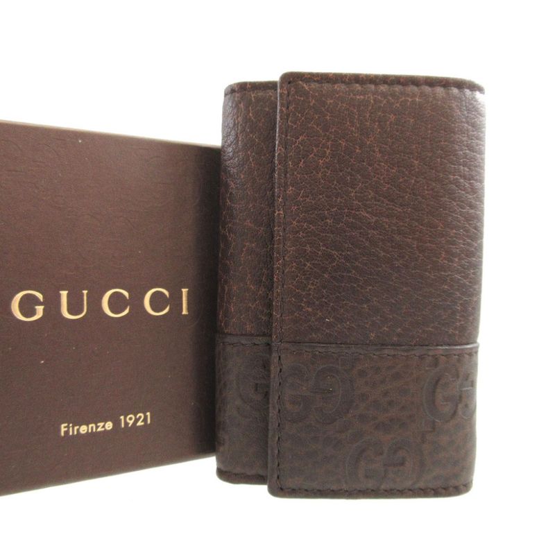 Guccissima 256433 Leather Brown 6-ring Key Case 1431 Gucci