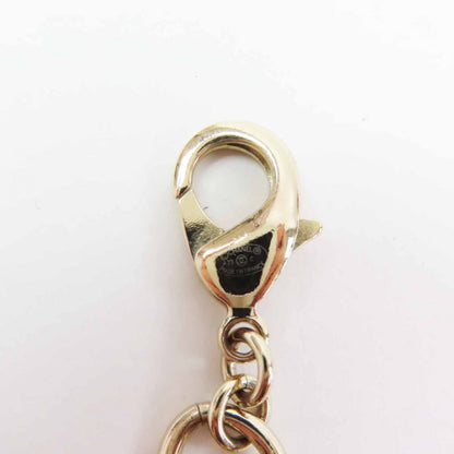 CHANEL A23C Large Rainbow Rhinestone Coco Mark Chain Necklace Multi Gold With