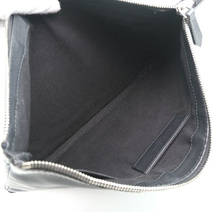 Balenciaga Navy Clip M Clutch Bag 37373 Calf Black Unisex Second Bag