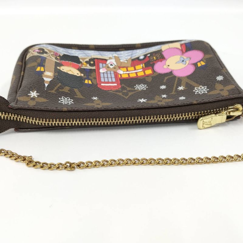 Louis Vuitton Mini Pochette Accessoire Handbag Monogram Vivienne Brown Multicolo