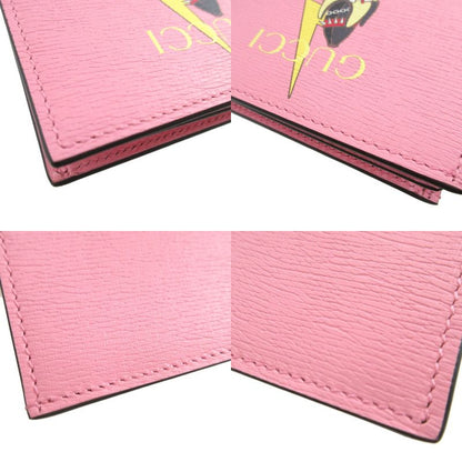 Gucci Bananya 701009 Leather Pink Bifold Wallet 0416 Gucci