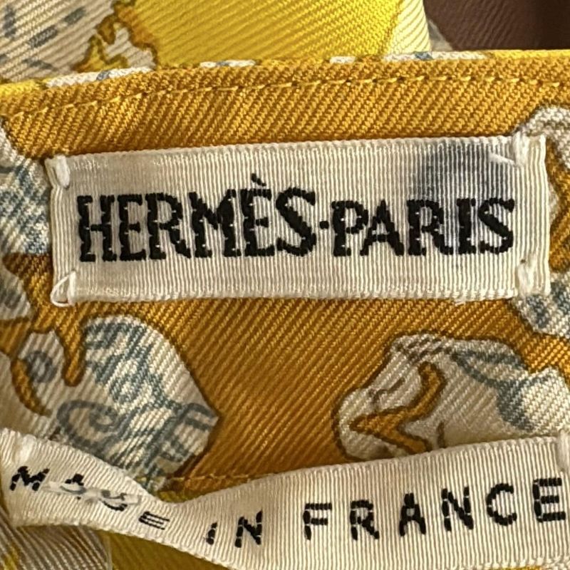 Hermes Long Sleeve Shirt Blouse Size 42 L Women - Light Yellow X Yellow X Multi