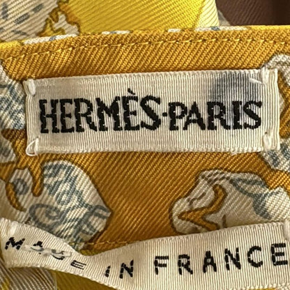 Hermes Long Sleeve Shirt Blouse Size 42 L Women - Light Yellow X Yellow X Multi