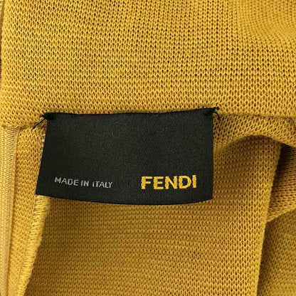 Fendi - Wool Bicolor High Neck Dress - 40 - Yellow Gray - Women's