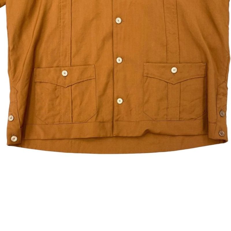 Gucci Long Sleeve Shirt with Pockets 579077 Size 50 Wool Brown Gucci