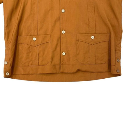 Gucci Long Sleeve Shirt with Pockets 579077 Size 50 Wool Brown Gucci