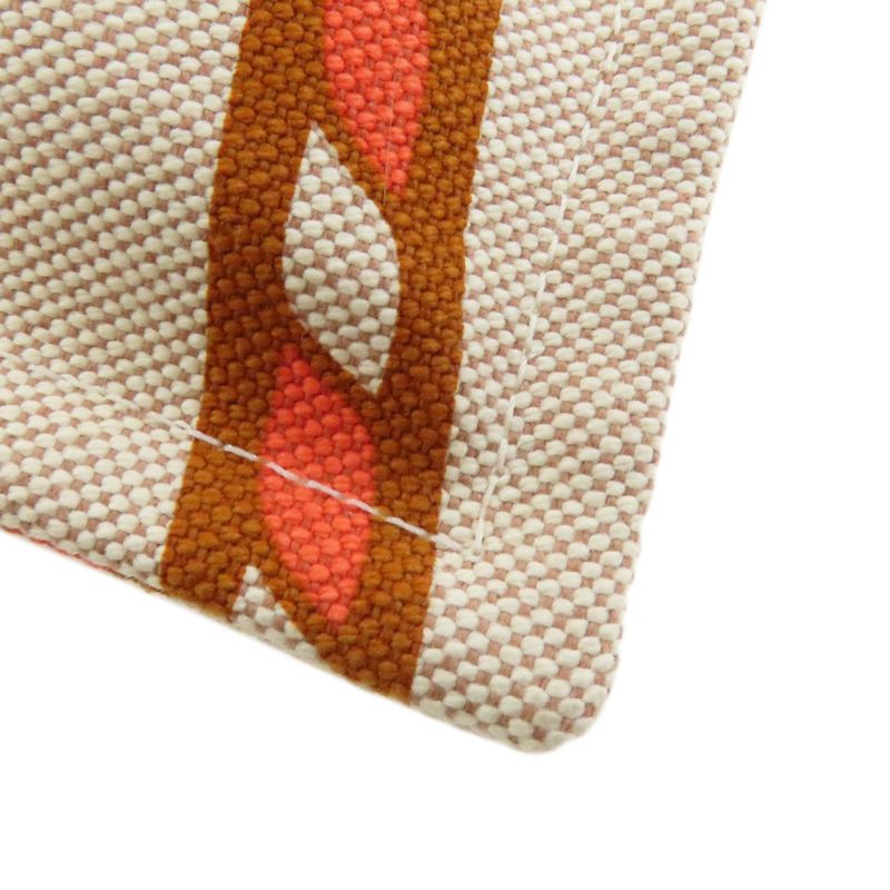 Hermes Logo Accessory Pouch Canvas Women