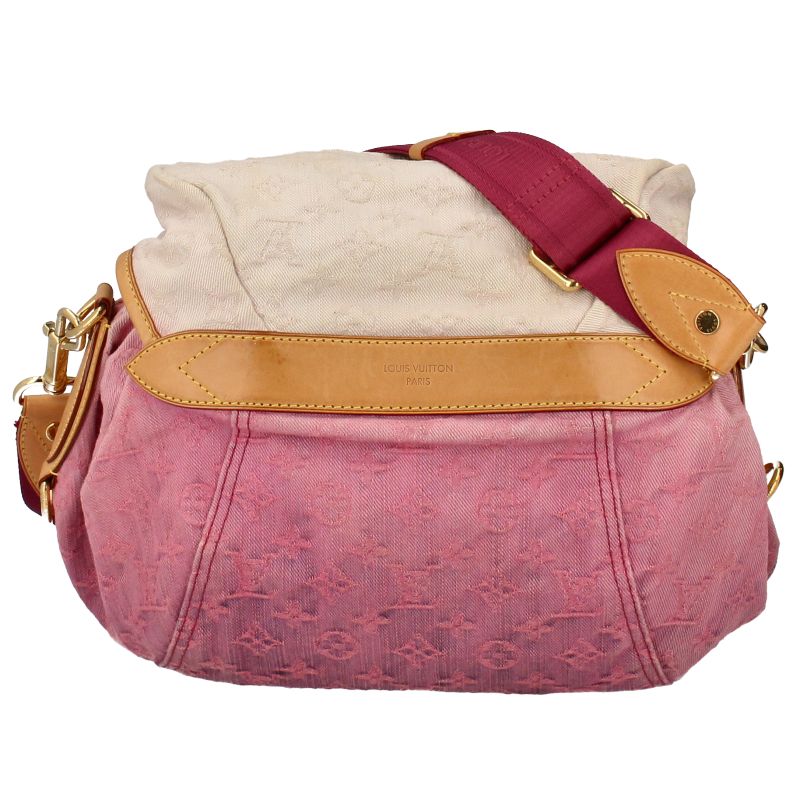 Louis Vuitton Sunshine M93183 Monogram Denim Ladies Handbag Rose Excellent