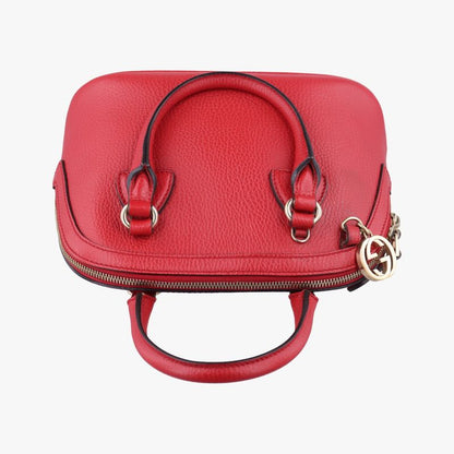 Gucci Interlocking G Charm Dome Red Leather 449661 I023724370