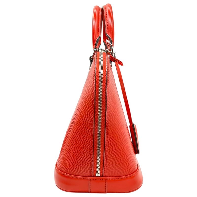 Louis Vuitton Alma Epi Alma Epi Hand Bag M52147 Red Leather with Box Sn3154