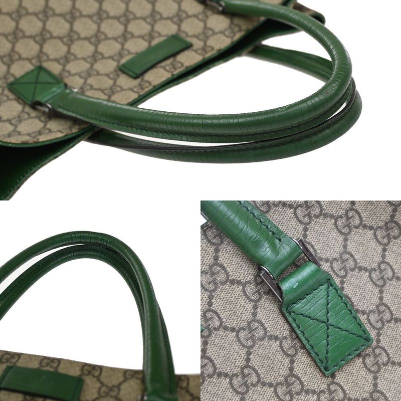 Gucci Tote Bag GG PVC Leather Green 83ka926