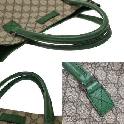Gucci Tote Bag GG PVC Leather Green 83ka926