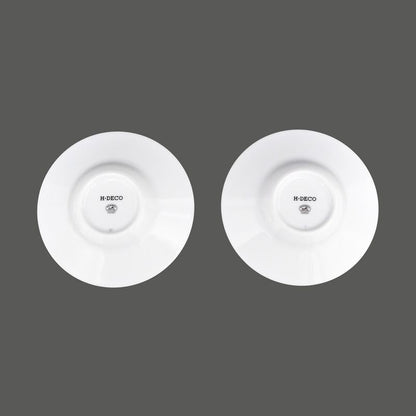 Hermes Coffee Cup & Saucer - H Deco Set Of 2 White Black White Black