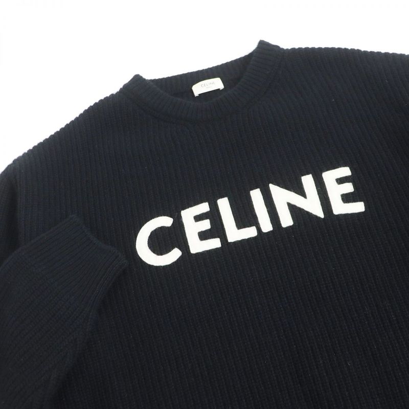 21AW Celine 2a19r205 Logo Patch Wool×angora Oversized Long Sleeve Long Sleeve