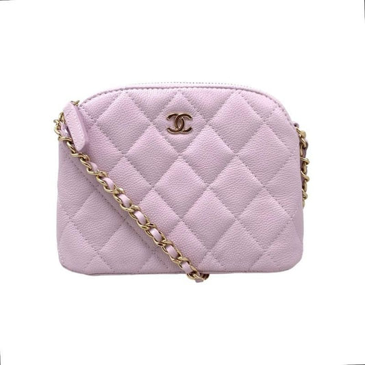 Chanel Shoulder Bag Mini Chain Wallet Ap4000 Matelasse Caviar Skin Coco Mark