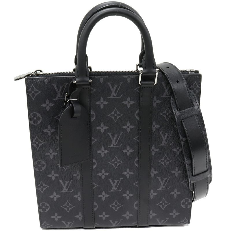 Louis Vuitton Hand Tote Shoulder Bag Monogram Eclipse Sac Placross 2WAY M46456