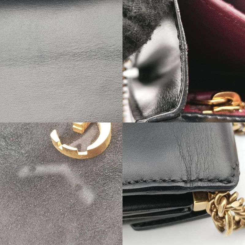 Yves Saint Laurentyves Saint Laurentcassandra Black Suede And Leather 532750roy5