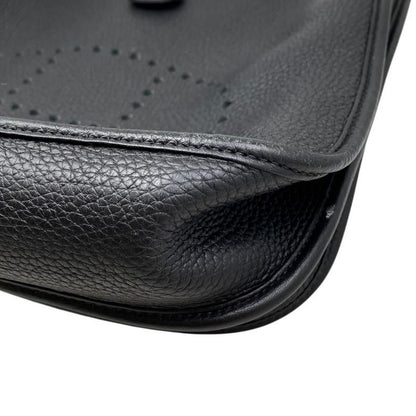 Hermes Shoulder Bag Evelyn 3 PM Z Engraved Taurillon Clemence Noir Black