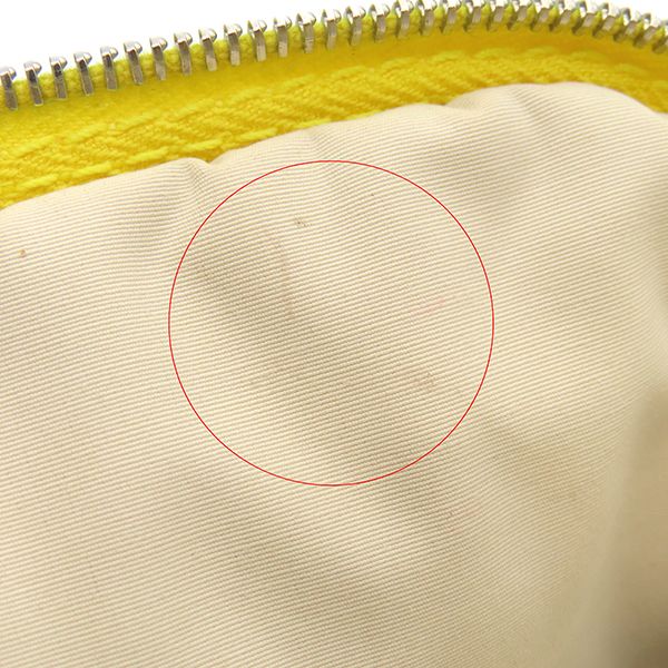 Hermes Pouch Bolide Pouch Mini Cotton Yellow Silver Hardware Yellow
