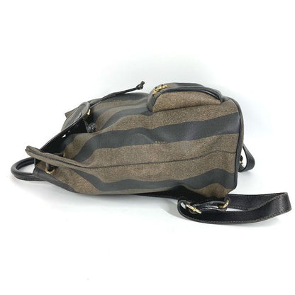 Fendi Backpack Sac Pecan Pvc/leather Khaki
