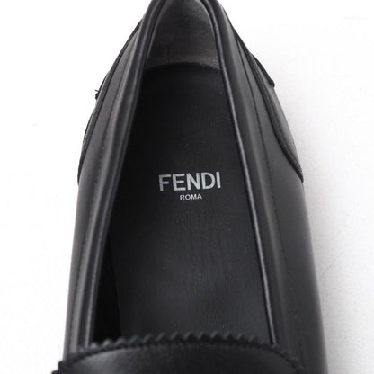 Fendi Loafers Size 40 Double F Zucca Logo Leather Shoes 20251027