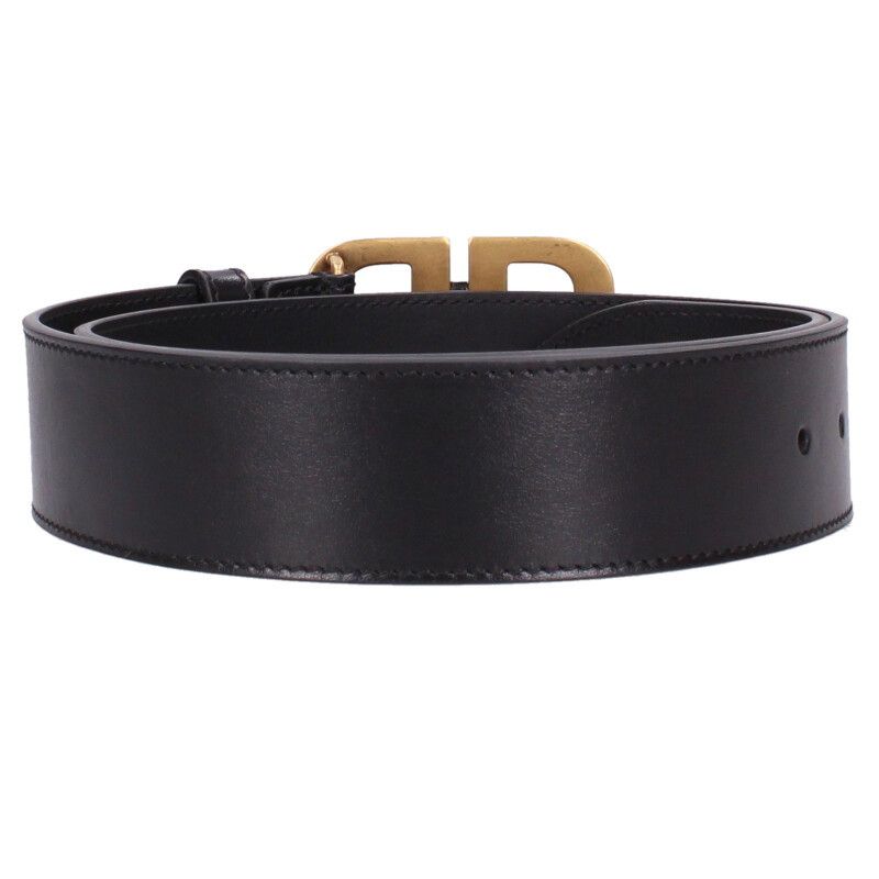 Balenciaga X Gucci 680453 Hacker Project BB Logo Leather Belt Men's 80
