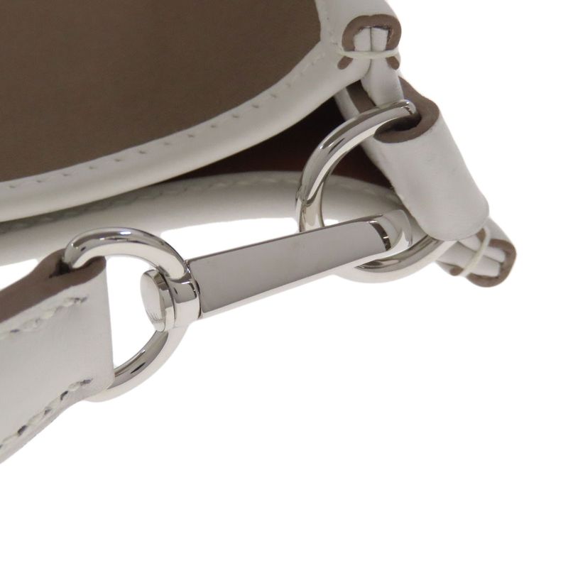 Hermes Evelyn Neo Etop Silver Hardware Shoulder Bag Toile Offiche Women