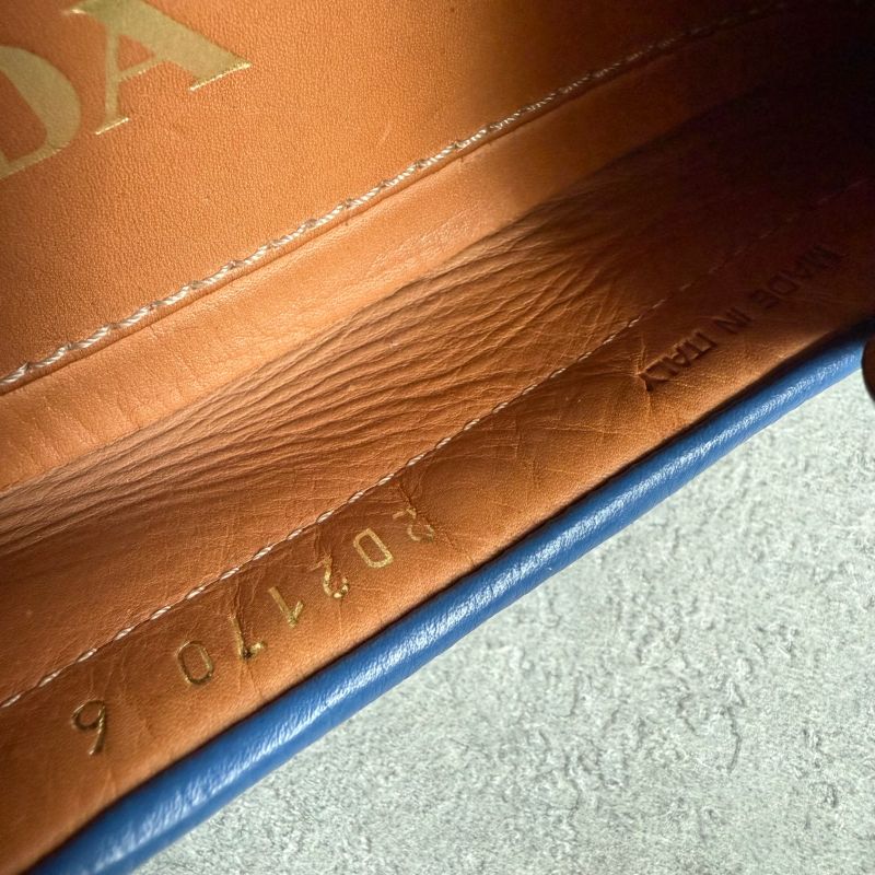 Prada Driving Shoes Loafers Slip-on Leather Genuine Leather 6 26cm (10.24in)