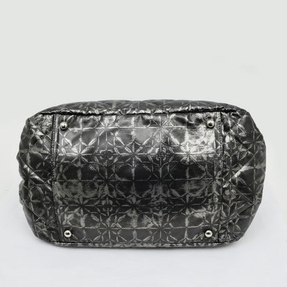 Chanel Nylon Chain Tote Bag Silver Hardware Quilted Women's