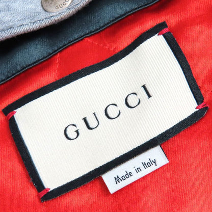 Gucci 604112 World WIDE Logo Patch Hooded Cotton Filled Zip-up Shirt Jacket